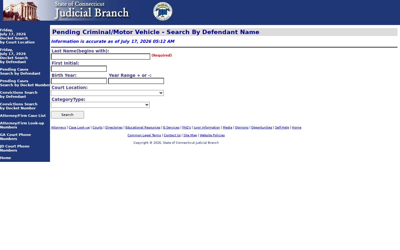 Meriden pending criminal court case fields