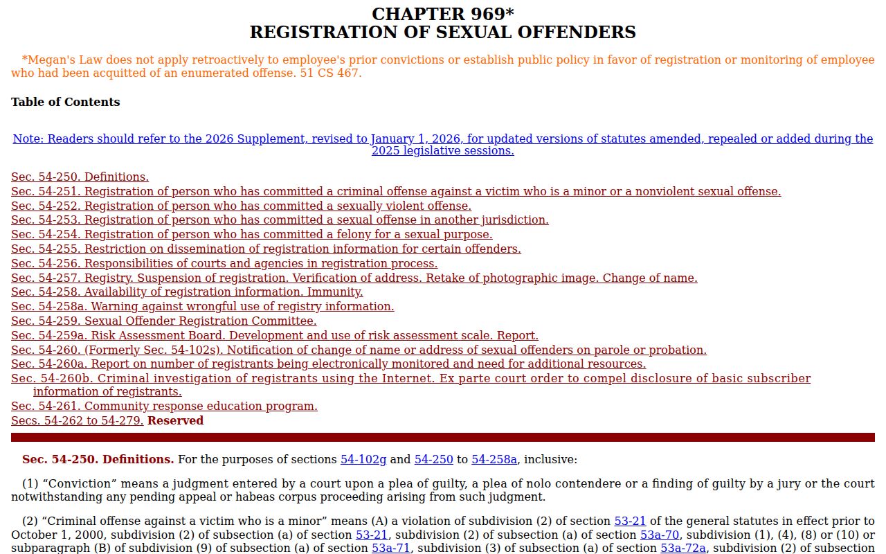 Meriden criminal court record erasure law